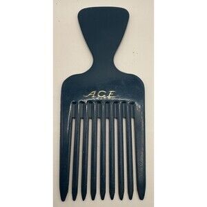 Vintage ACE Green Hair Pick Afro Comb Wide Tooth 6” Barber Styling Tool